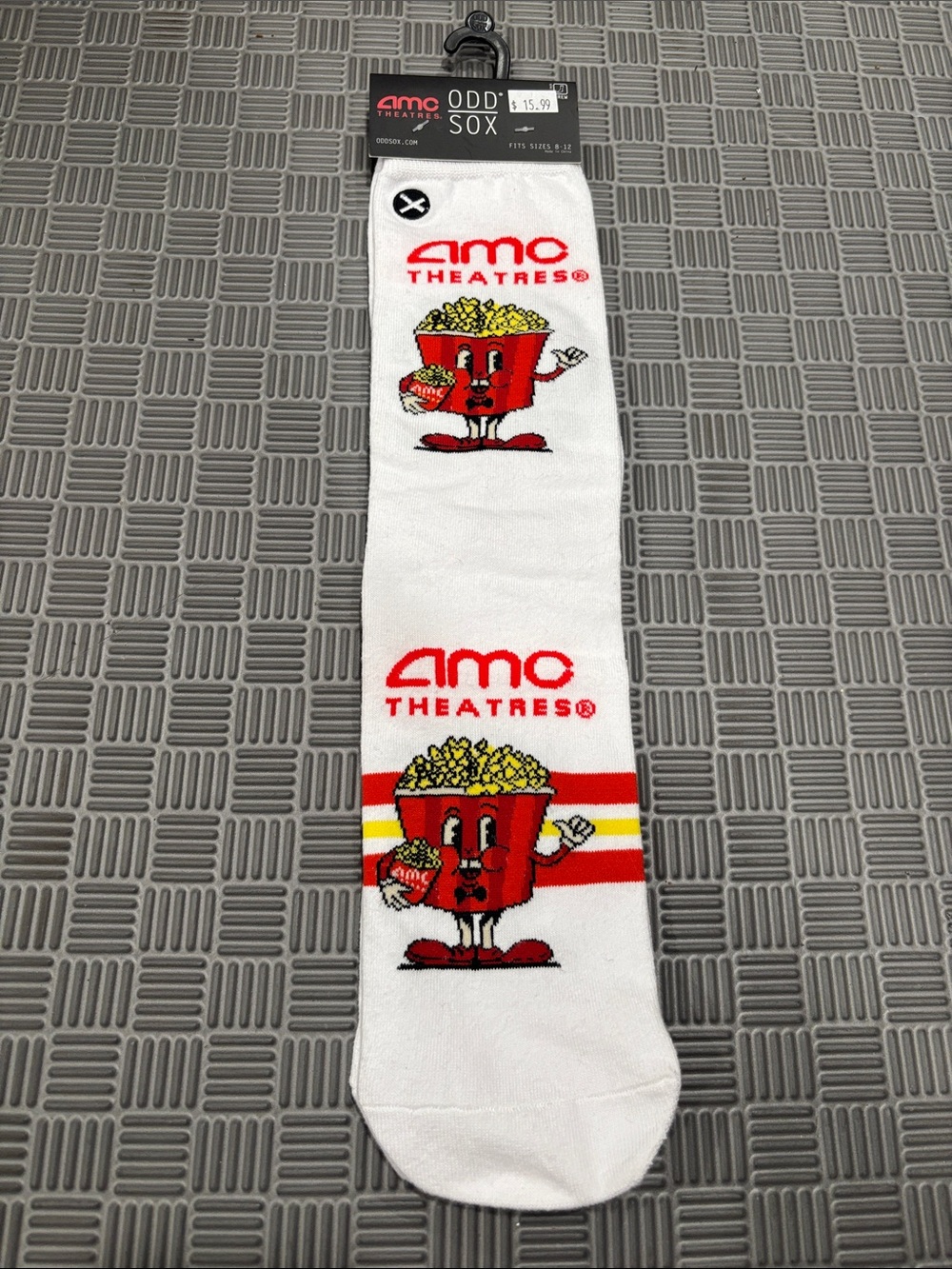 AMC Theatres Popcorn Graphic Crew Socks